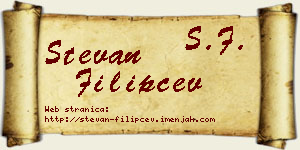 Stevan Filipčev vizit kartica